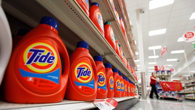Bottles of Procter & Gamble's Tide detergent