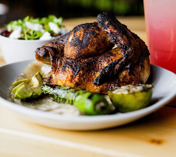 Chicken N Pickle Rotisserie Chicken and Drink. (Photo provided by Chicken N Pickle)