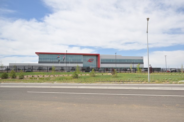 QTS, a data center company, is constructing a 65-acre facility at 1160 N. Gun Club Road in Aurora on May 13, 2025. At full capacity, the new facility could consume as much electricity as 176,000 homes. (Photo by RJ Sangosti/The Denver Post)