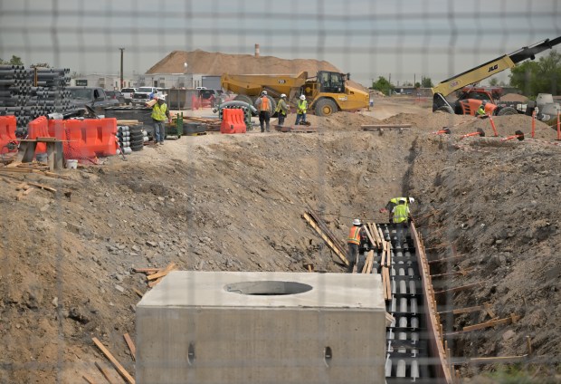 Coresite is building a new 75 megawatt data center facility in Denver on May 13, 2025. (Photo by RJ Sangosti/The Denver Post)